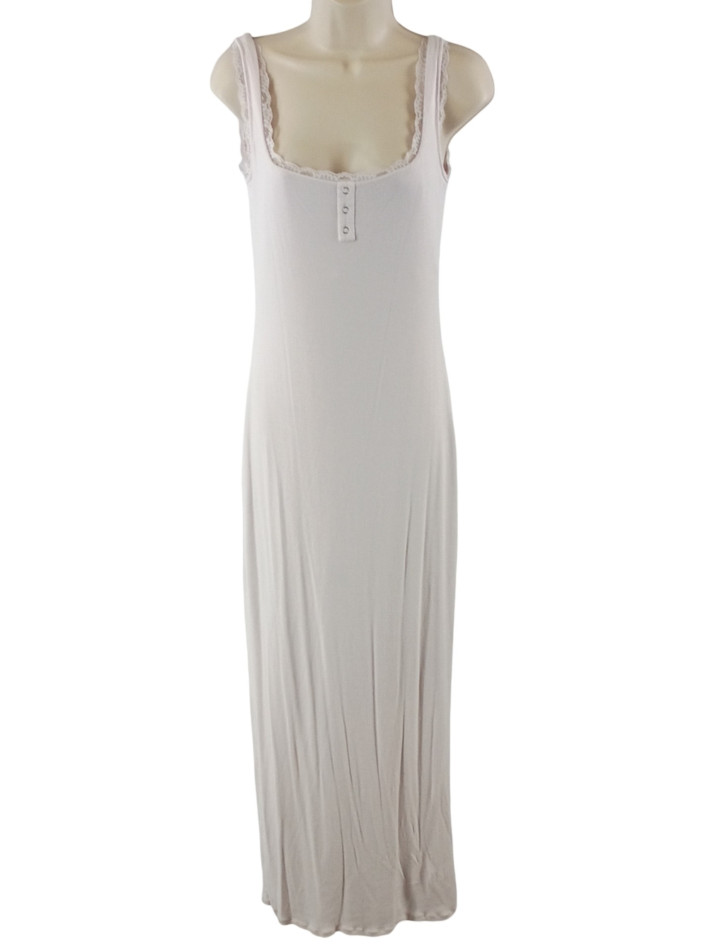 Popilush Lace-Trim Maxi Slip Dress in Pale Pink